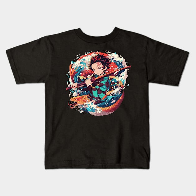 tanjiro Kids T-Shirt by peterdoraki